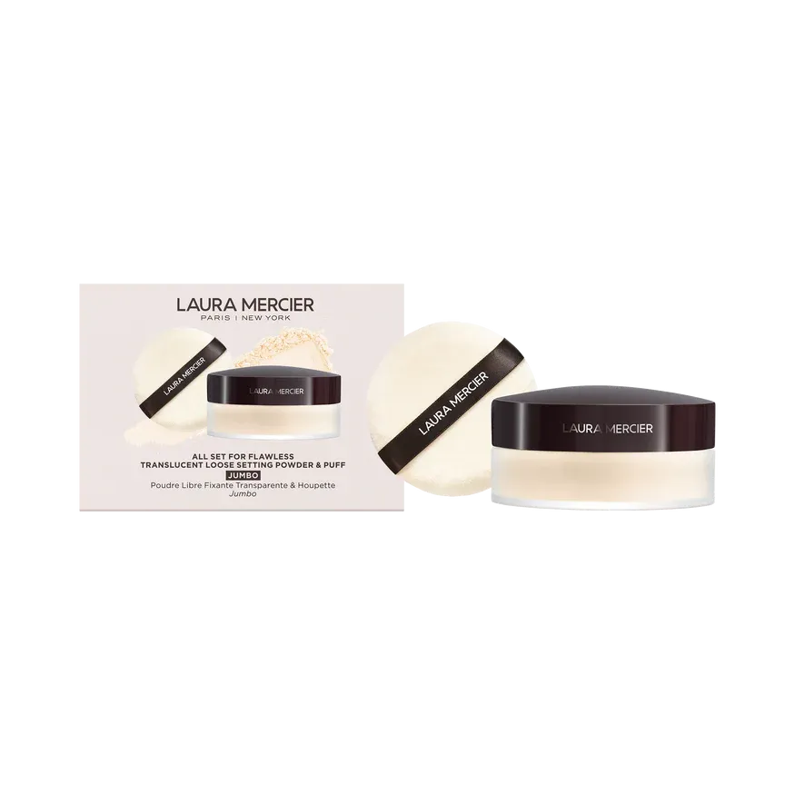 All Set For Flawless Translucent Loose Setting Powder & Puff Jumbo