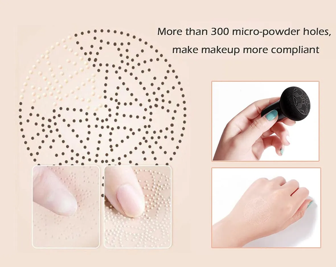AONAT Mushroom Head Air Cushion Foundation BB Cream, Moisturizing Concealer, Even Skin Tone Makeup Base Flawless Moisturizing Oil Control Lightweight & Smoothing Naturel