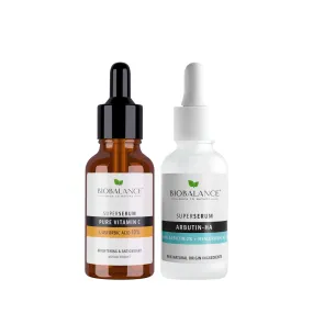Arbutin-HA Super Serum & Pure Light Vitamin C  L-Ascorbic Acid 10% Super Serum Duo