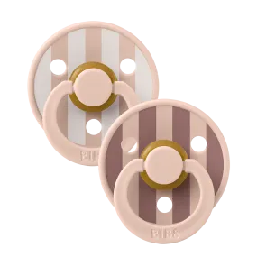 BiBS Pacifier Studio Colour 2 Pack Block - Blush Mix