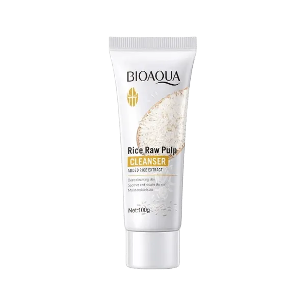 Bioaqua Rice Raw Pulp Cleanser For Skin Whitening 100g
