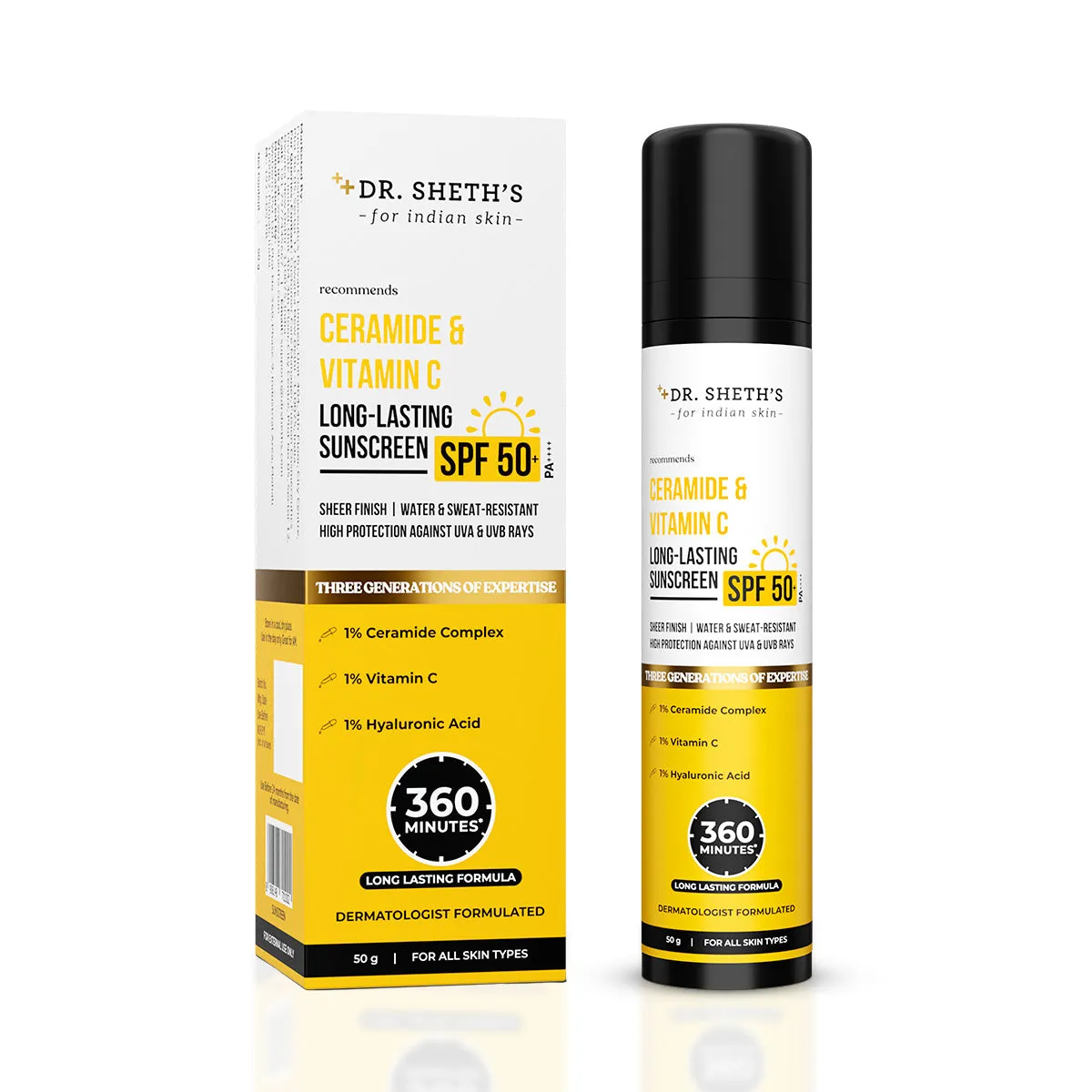 Ceramide & Vitamin C Long Lasting Sunscreen - 50gm