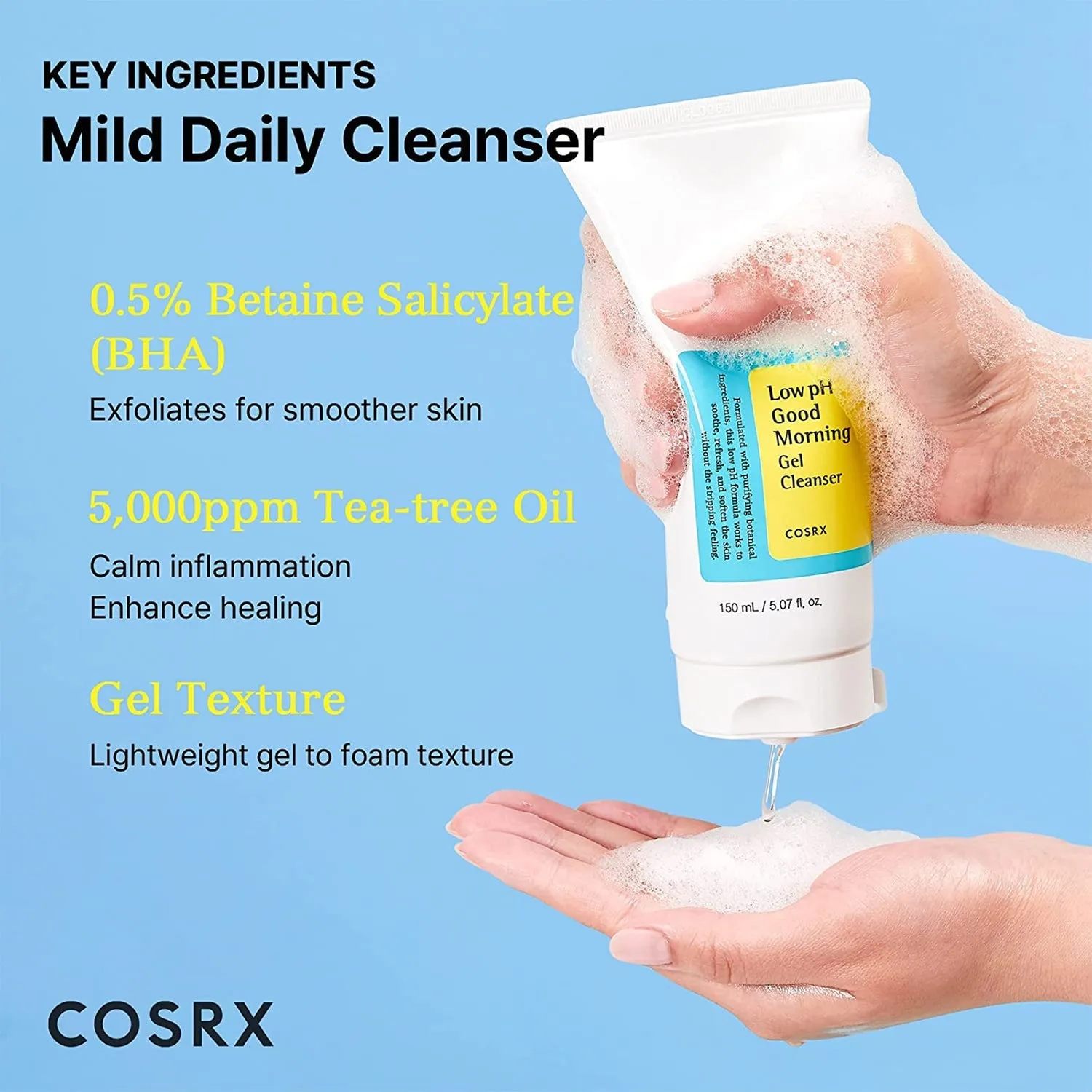 Cosrx Low pH Good Morning Gel Cleanser 5.07oz/ 150ml