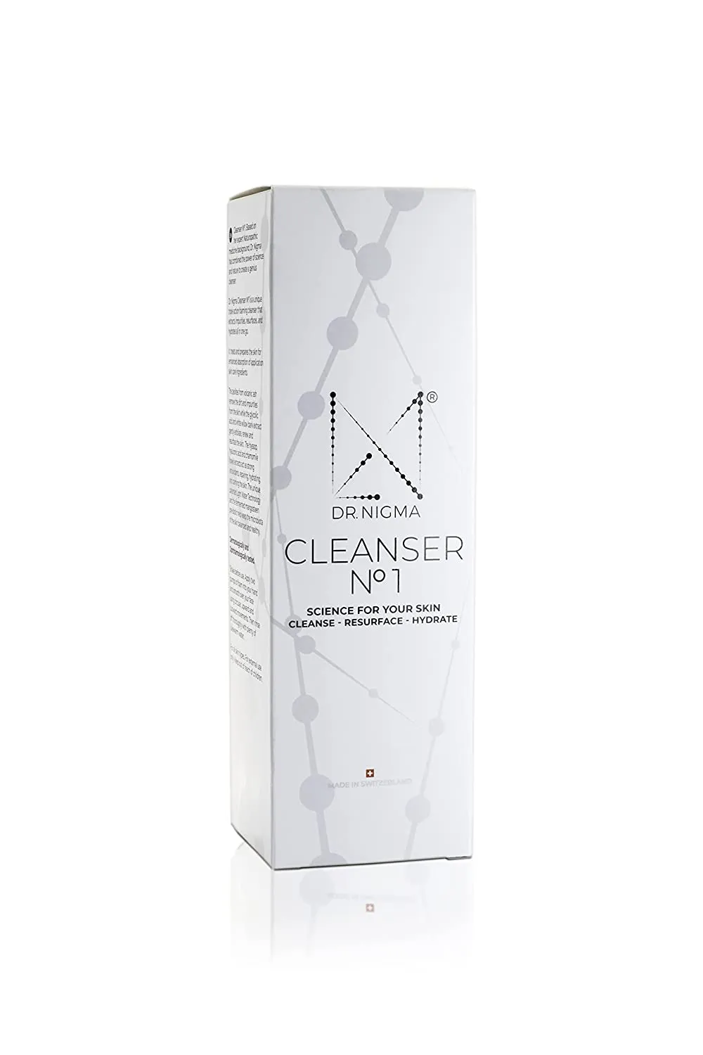 Dr. Nigma CLEANSER NO 1 with Zeolite, Glycolic Acid, Hyaluronic Acid for Gentle Exfoliation and Hydrating - 120 mL