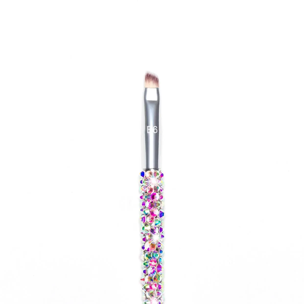 E6 - Angled Liner & Brow Brush (Silver)
