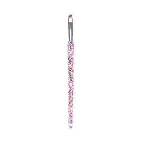 E6 - Angled Liner & Brow Brush (Silver)