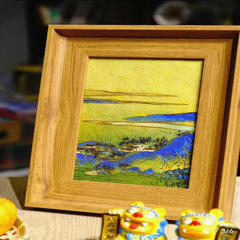 Exquisite Cloisonné Enamel Decor Kit with Bonus Frame
