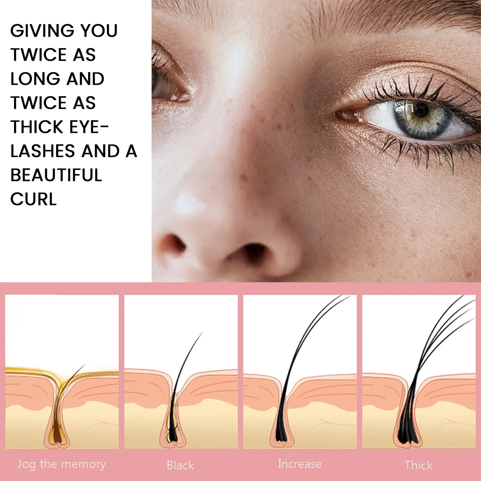 Eyelash Set Black And Beautiful Curling Smear