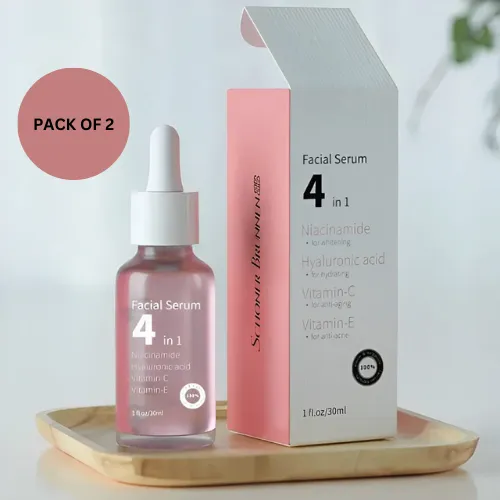 Facial Serum (4 in 1) Vitamin E, Niacinamide Anti-aging Hydrating & Whitening (Pack of 2)