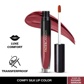 FC Comfy Silk Liquid Lip Color- Elegant Maroon 08