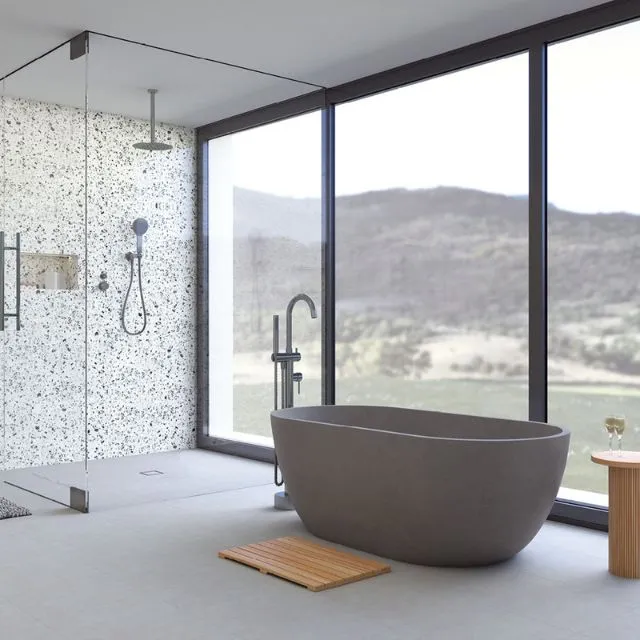 Fienza Kaya Round Shower Head 250mm Gun Metal