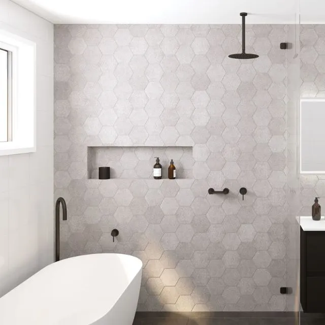 Fienza Kaya Shower Ceiling Dropper Set Matte Black