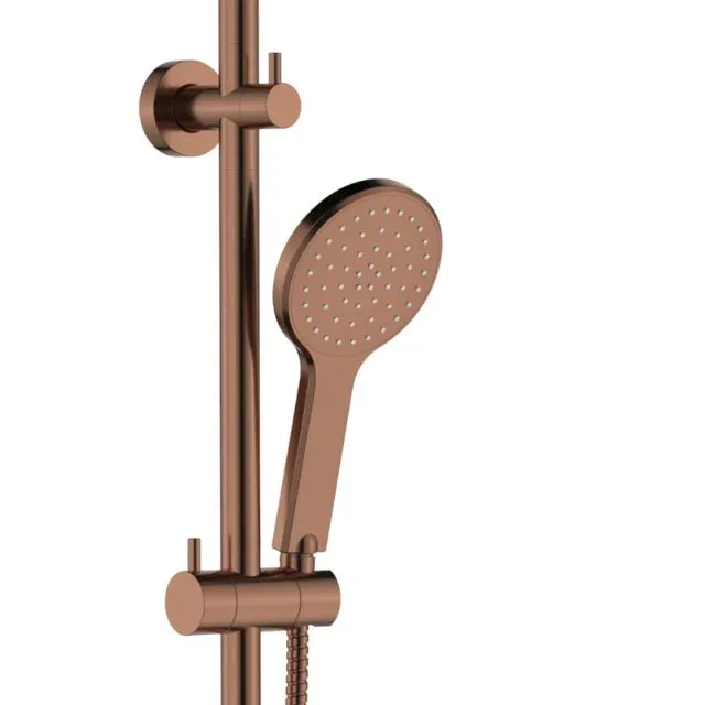 Fienza Kaya Twin Rail Shower Brushed Copper