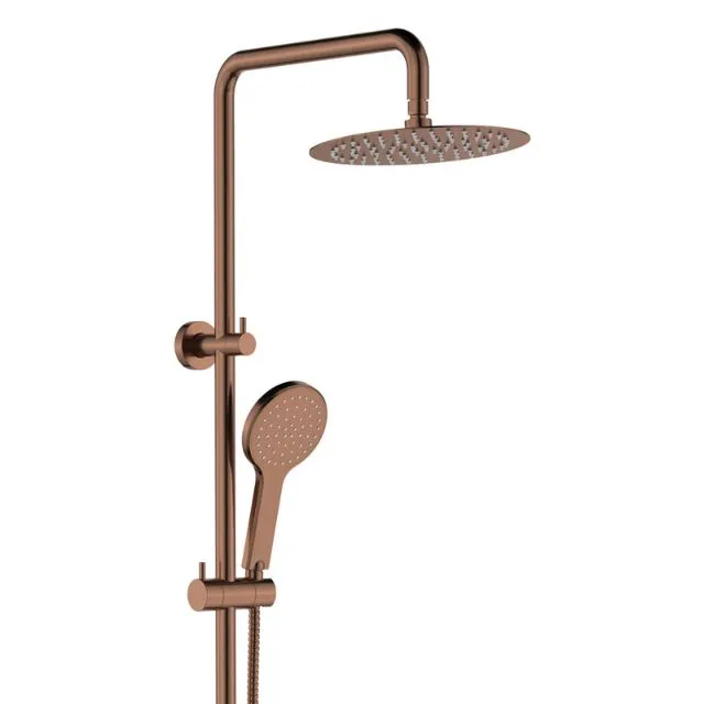 Fienza Kaya Twin Rail Shower Brushed Copper
