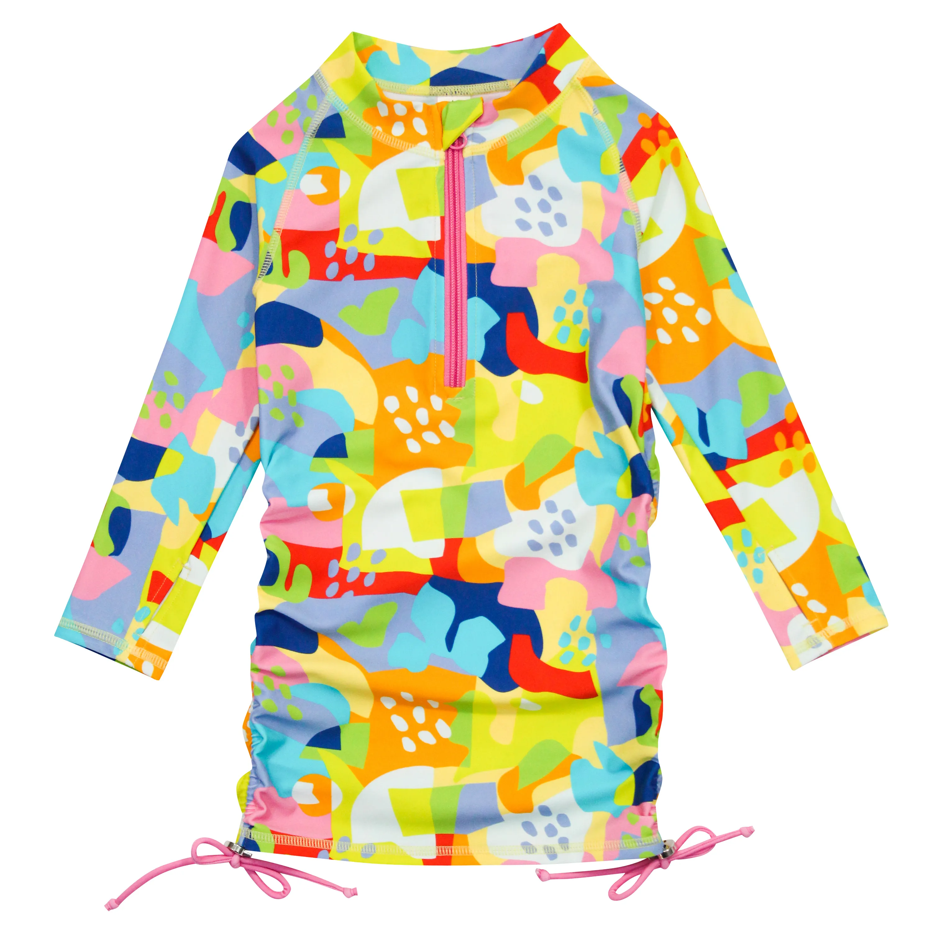 Girls Long Sleeve Swim Dress Cover Up | "Joyful"