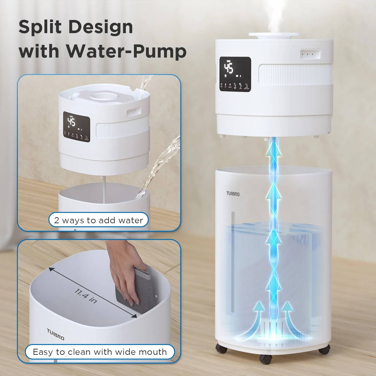 Greenland 5.3Gal Commercial Humidifier for Large Rooms, WiFi Enabled