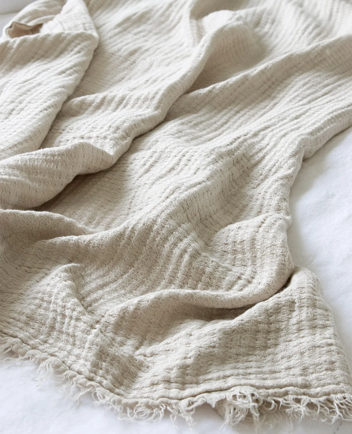 Hampton Linen Throw Natural