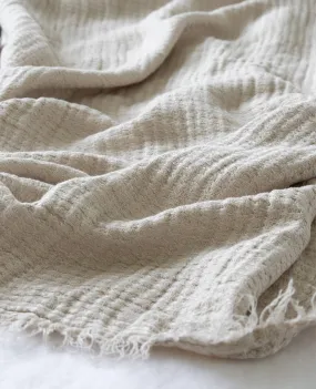Hampton Linen Throw Natural