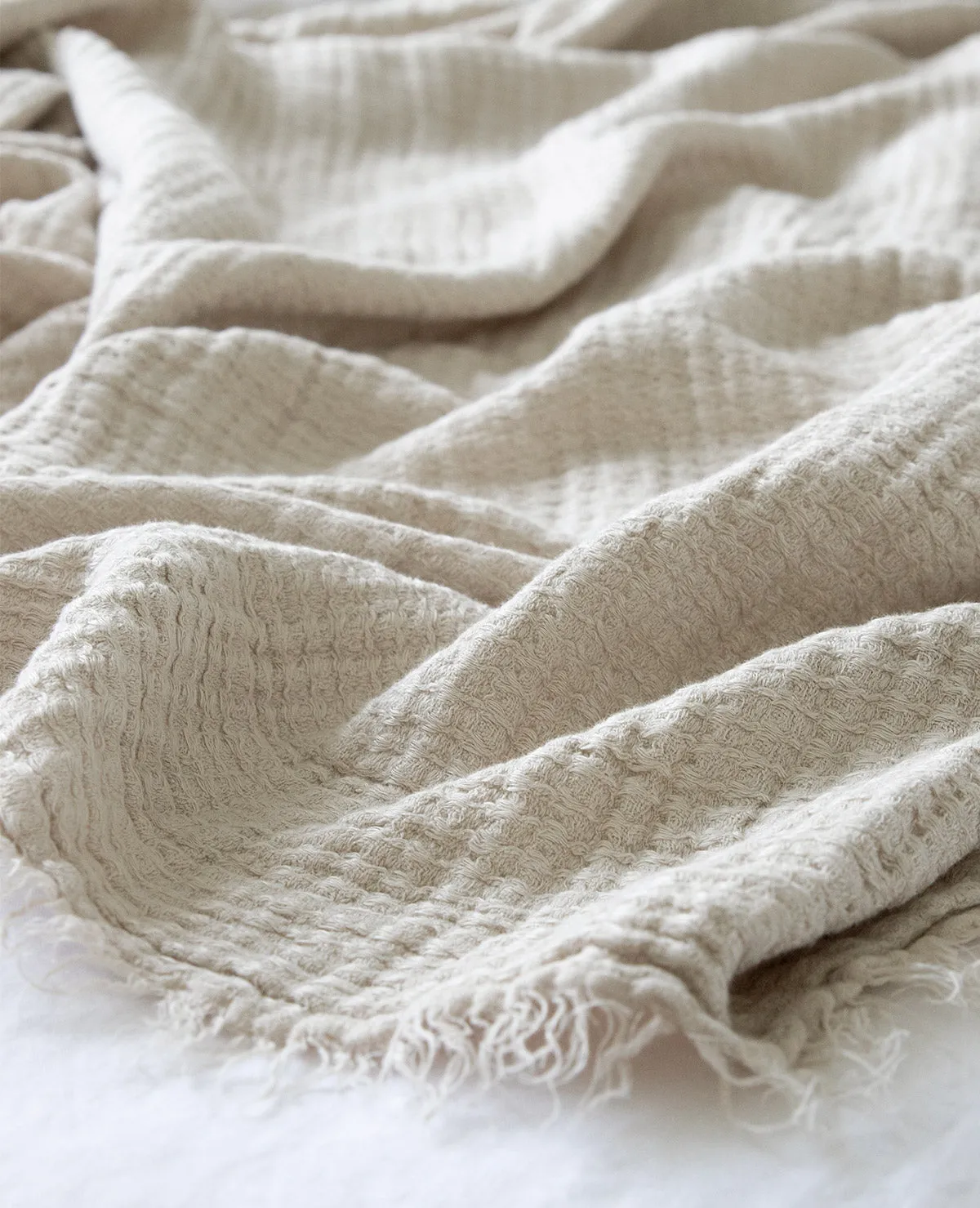 Hampton Linen Throw Natural
