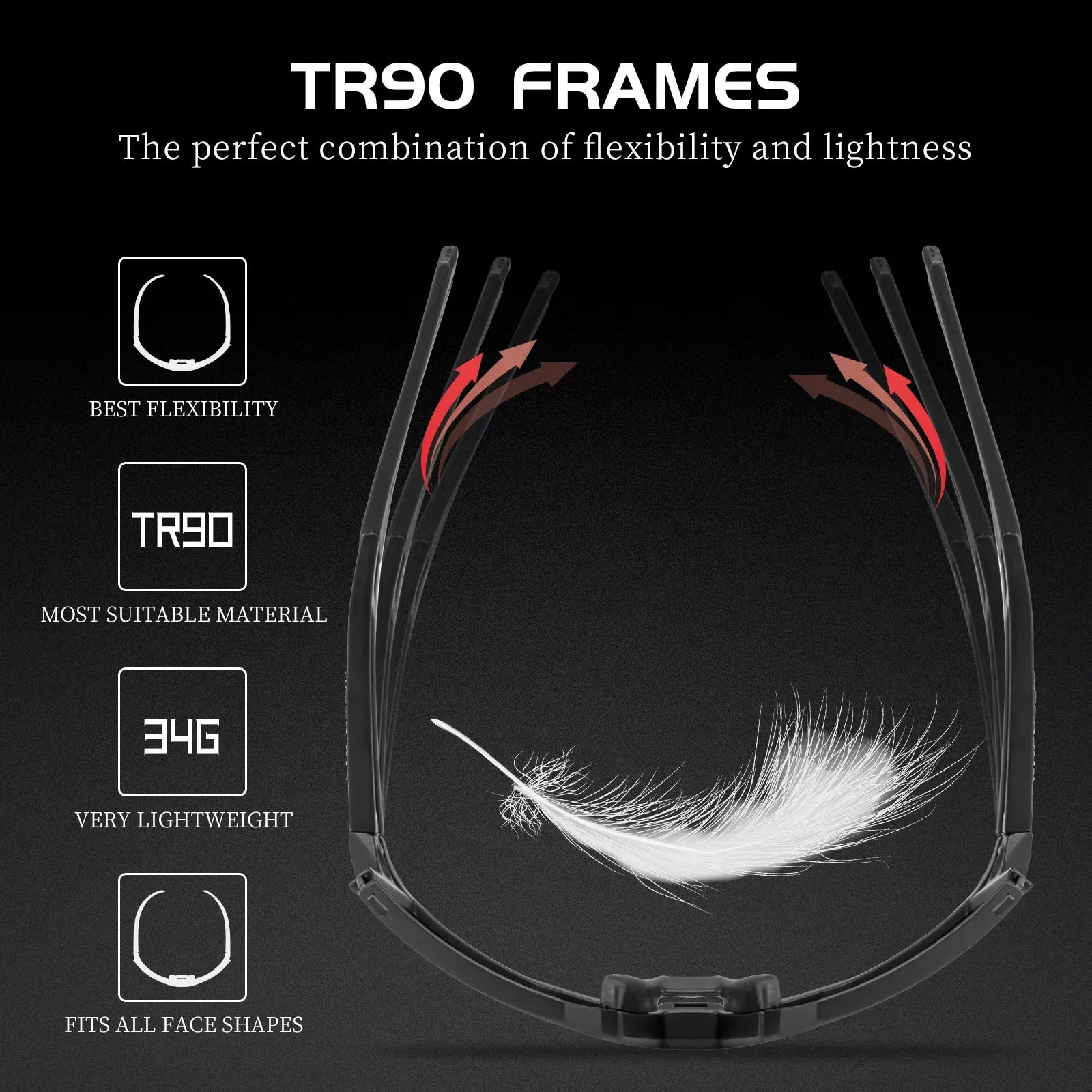 Kapvoe Photochromic Cycling Glasses Bike Eyewear Men Women Cycling Goggles UV400 1 Lens MTB Road Bike Sports Glasses