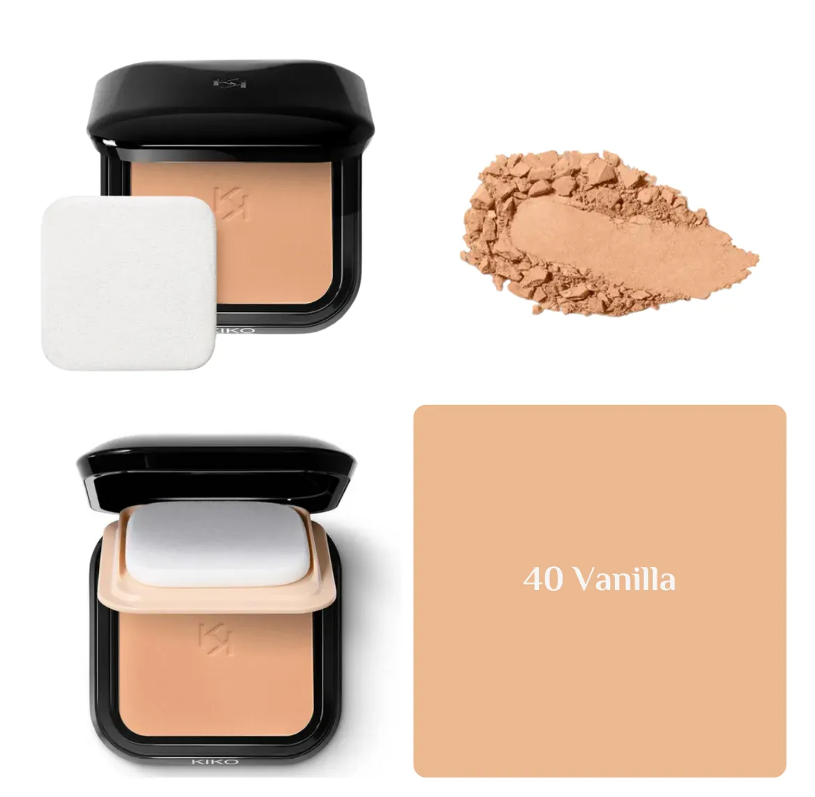 KIKO Full Coverage Blurring Powder Foundation - 10g | كيكو بودرة أساس مضغوطة بتغطية عالية - 10 غرام