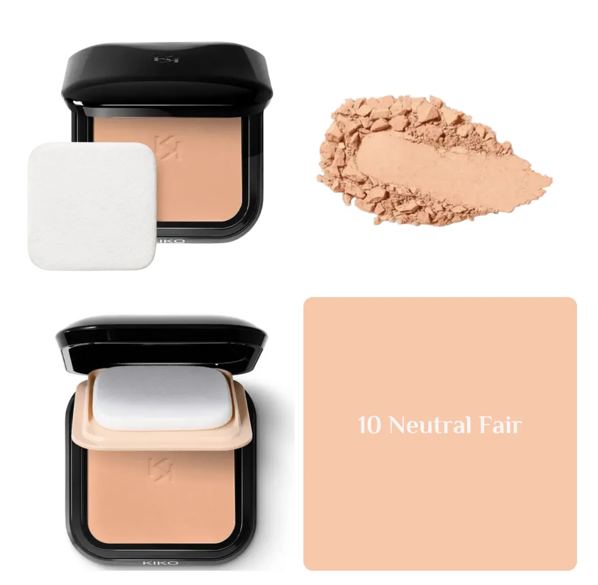 KIKO Full Coverage Blurring Powder Foundation - 10g | كيكو بودرة أساس مضغوطة بتغطية عالية - 10 غرام