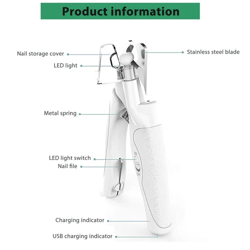 LED Light Pet Nail Clippers for Dogs and Cats