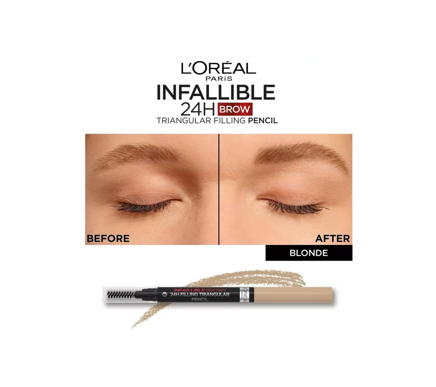 L'Oreal Paris Infallible 24H Brow Filling Triangular Pencil