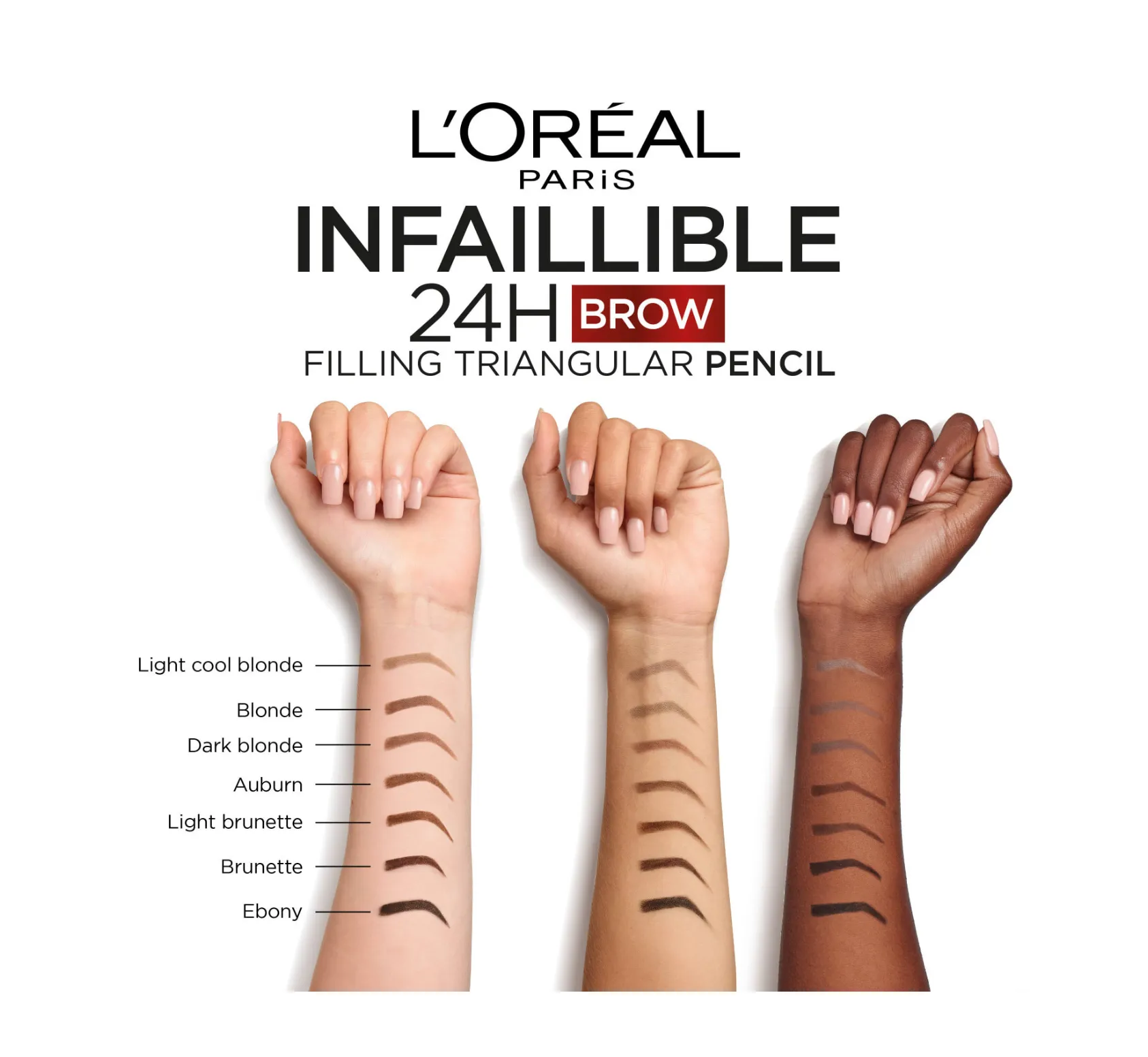 L'Oreal Paris Infallible 24H Brow Filling Triangular Pencil