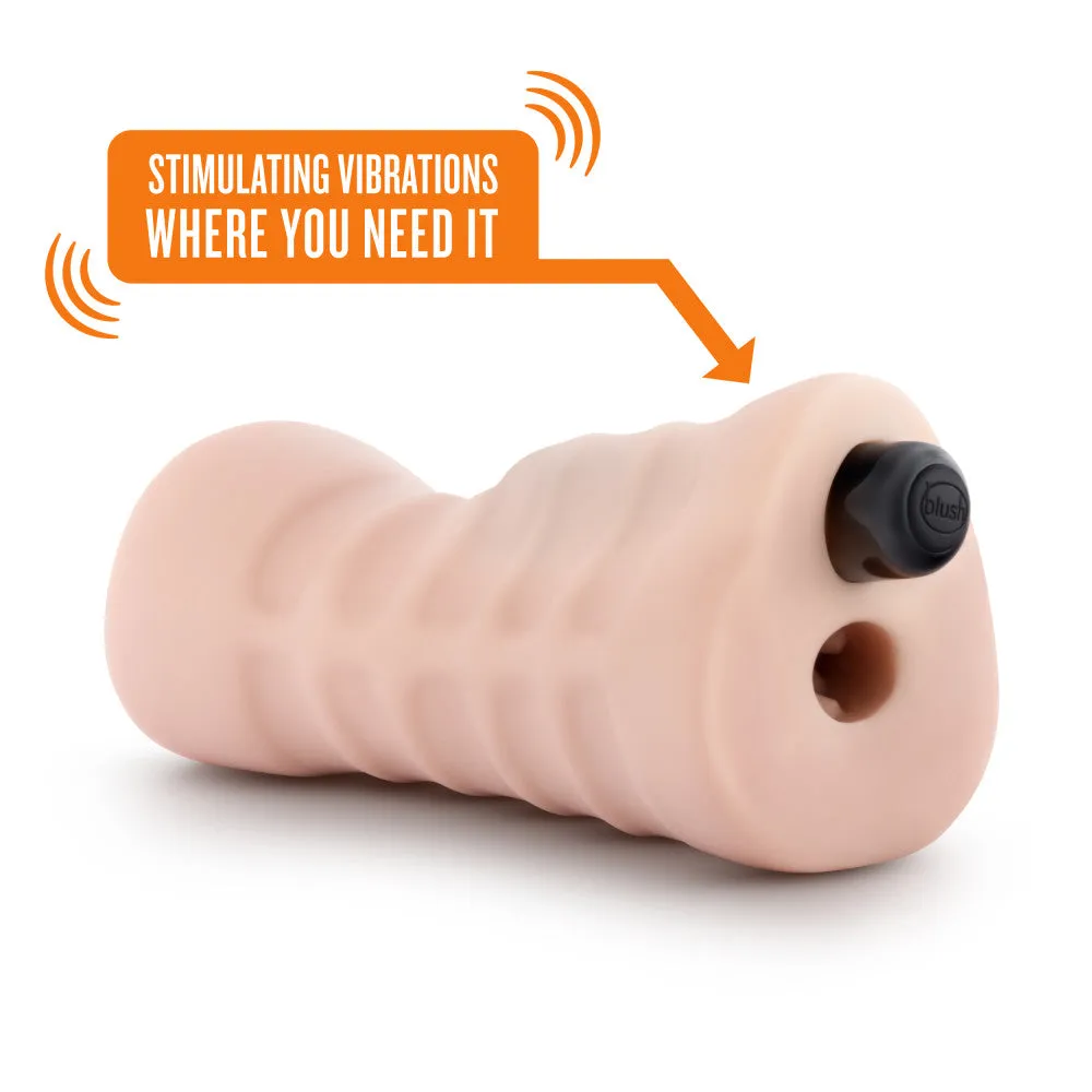 M For Men By Blush® | Skye Realistic Vanilla Vibrating Masturbator / Stroker