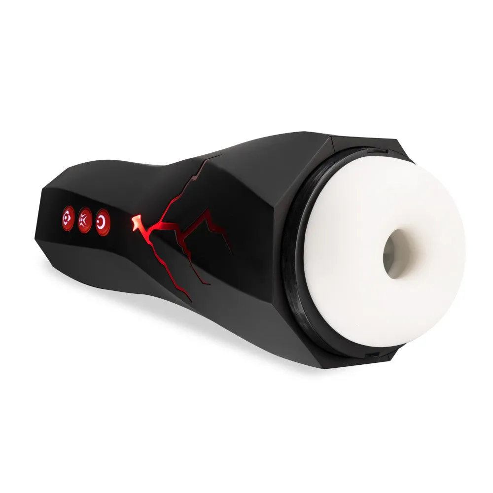 M For Men By Blush® | Storm Realistic White Vibrating Rechargeable Masturbator / Stroker