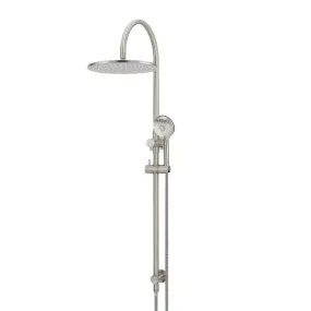 Meir Gooseneck Shower Set with 300mm rose, Three-Function Hand Shower Brushed Nickel