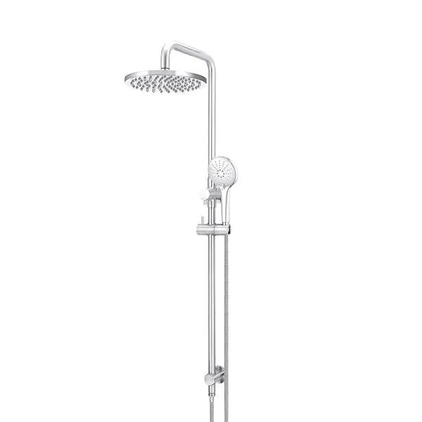 Meir Round Combination Shower Rail 200mm, 3 Function Hand Shower Chrome