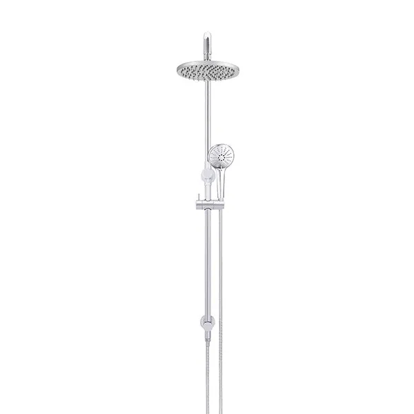 Meir Round Combination Shower Rail 200mm, 3 Function Hand Shower Chrome