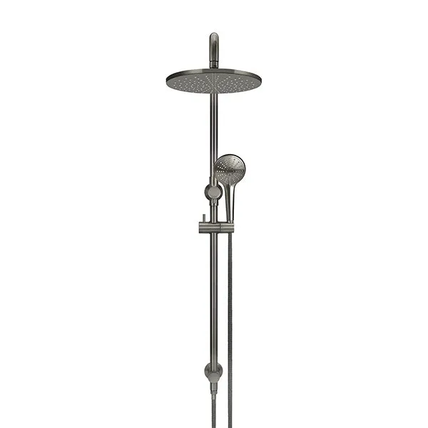 Meir Round Combination Shower Rail 300mm, 3 Function Hand Shower Shadow