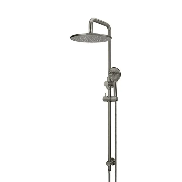 Meir Round Combination Shower Rail 300mm, 3 Function Hand Shower Shadow