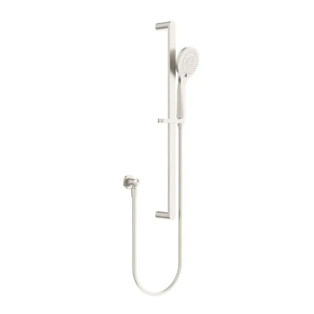 Nero Ecco Shower Rail With Air Shower Brushed Nickel