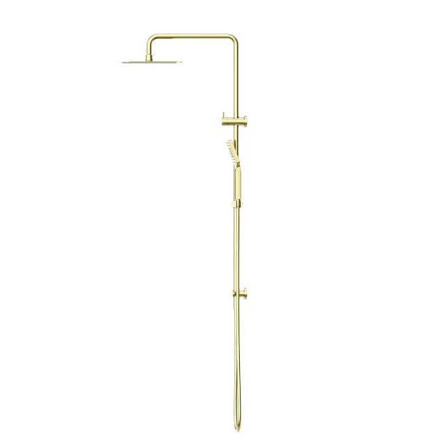 Nero Square Project Twin Shower Brushed Gold