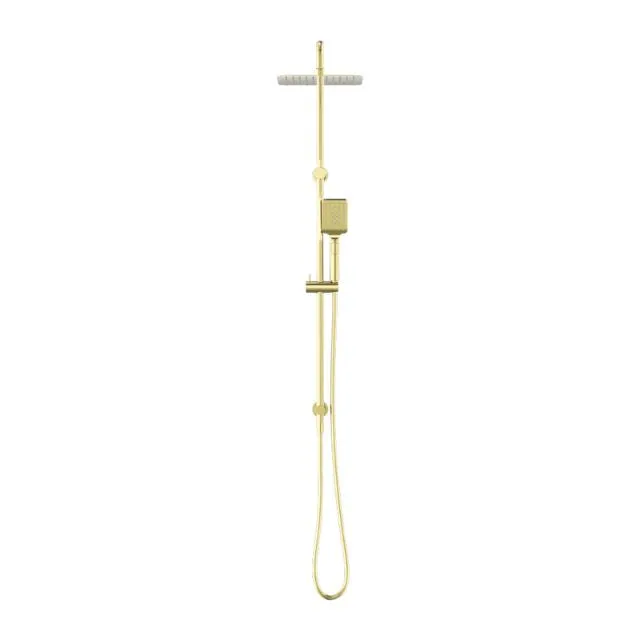 Nero Square Project Twin Shower Brushed Gold