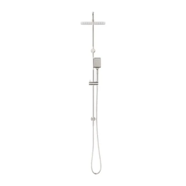 Nero Square Project Twin Shower Brushed Nickel