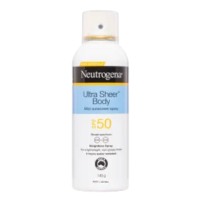 Neutrogena Ultra Sheer Body SPF 50 Mist Sunscreen Spray 140g
