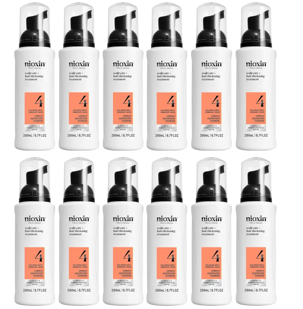 Nioxin System 4 Scalp   Hair Thickening Treatment- Serum for Damaged Hair with Progressed Thinning, 6.8 oz
