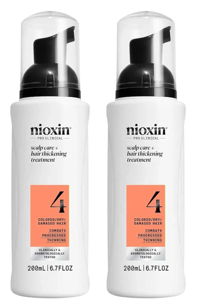 Nioxin System 4 Scalp   Hair Thickening Treatment- Serum for Damaged Hair with Progressed Thinning, 6.8 oz