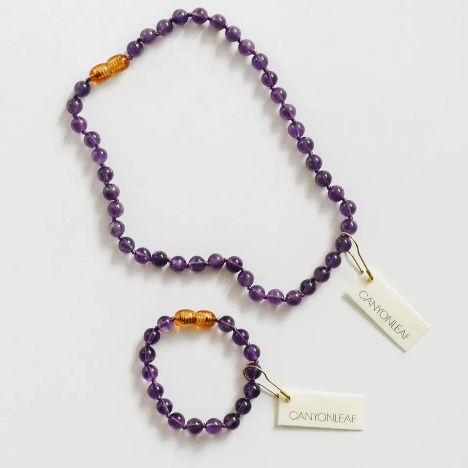 Pure Gemstone   Amethyst Necklace - CanyonLeaf