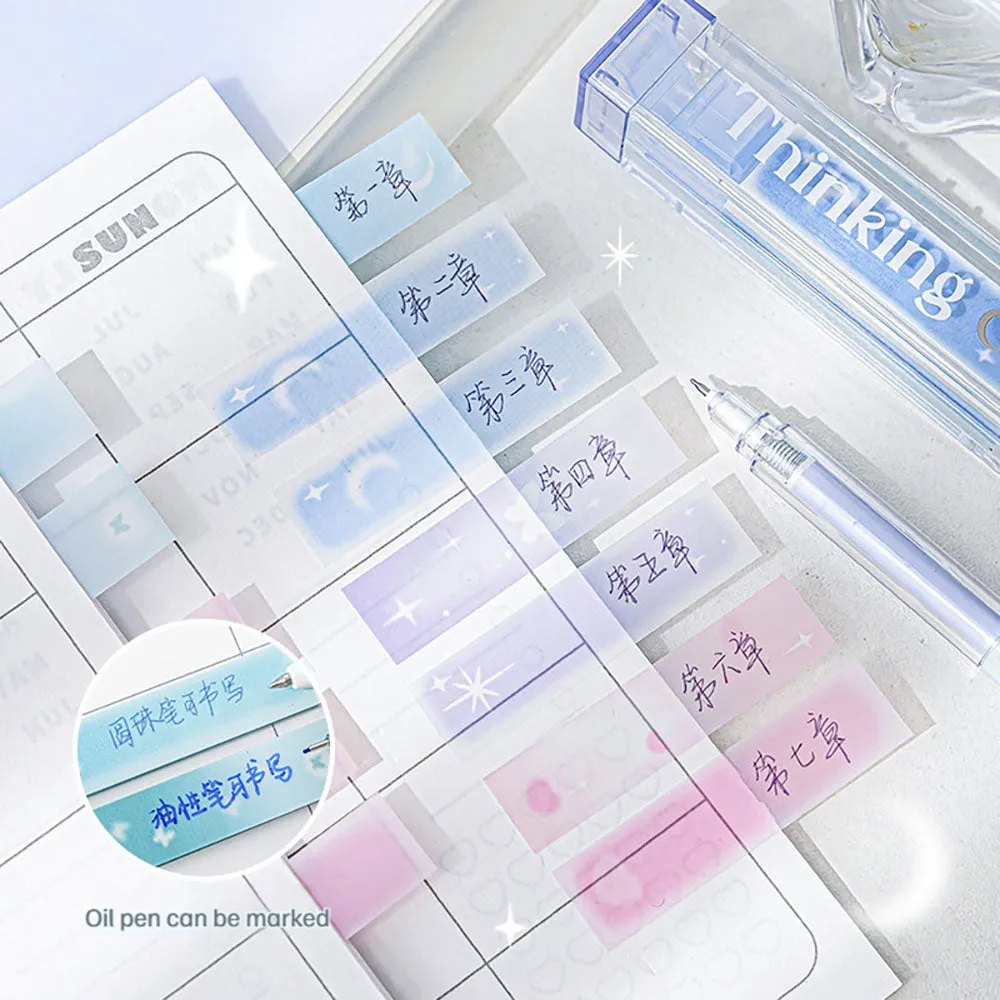 RosyPosy Girly Heart Lip Glaze Index Sticker Pink Color Student Stationery Office Stationery