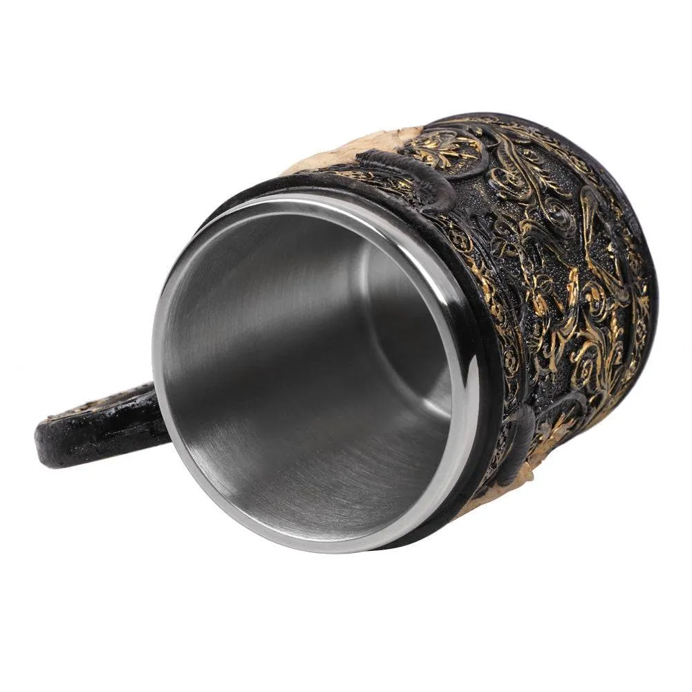 Sheep Skull 3D Coffee Mugs Stainless Steel 350ml