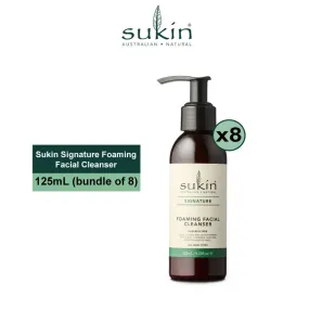 Sukin Signature Foaming Facial Cleanser 125ml, Bundle of 8